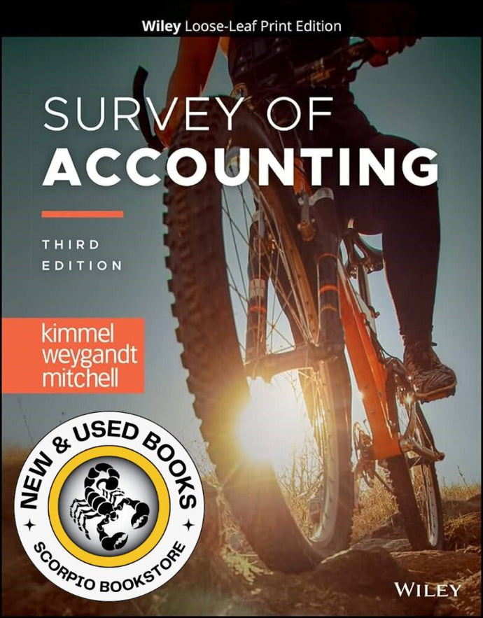 *PRE-ORDER, APPROX 7-10 BUSINESS DAYS* Survey of Accounting 3rd Edition +WileyPLUS Next Gen Card (1SEM) by Kimmel LOOSELEAF PKG 9781119895831