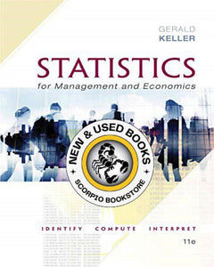 Statistics for Management and Economics 11th Edition by Gerald Keller 9781337093453 (USED:VERYGOOD) *13d