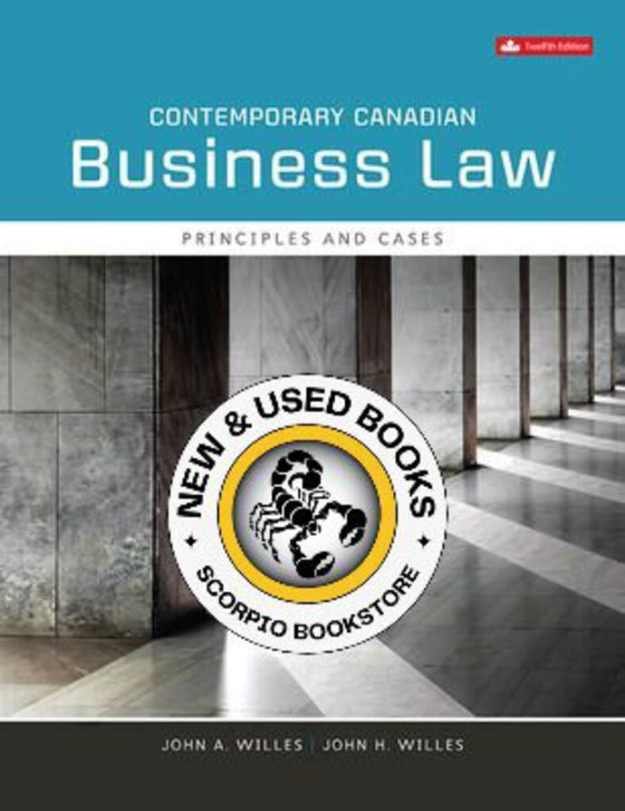Contemporary Canadian Business Law 12th edition by Willes 9781259654893 (USED:GOOD) *115d [ZZ]
