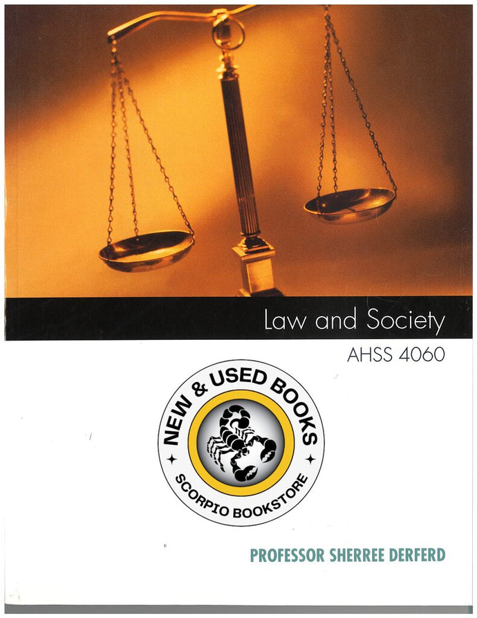 *PRE-ORDER, APPROX 10-14 BUSINESS DAYS, print-on-demand* CUSTOM PUB: LAW AND SOCIETY Professor Sherree Derferd 9780176771874 *FINAL SALE*