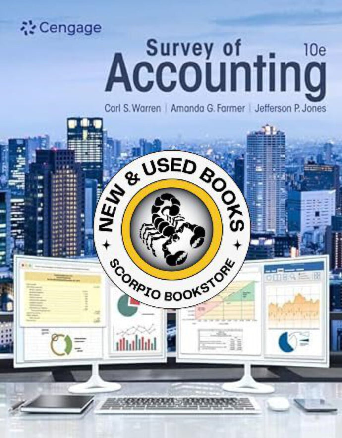 *PRE-ORDER, APPROX 4-6 BUSINESS DAYS* Survey of Accounting 10th Edition by Carl Warren 9780357900291