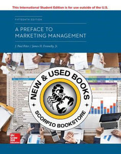 *PRE-ORDER, APPROX 5-7 BUSINESS DAYS* A Preface to Marketing Management 15th Edition by J. Paul Peter 9781260287257