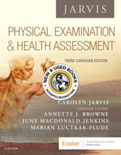 Load image into Gallery viewer, Physical Examination and Health Assessment 3rd Canadian Edition by Jarvis 9781771721547 (USED:ACCEPTABLE; water damage top corner, see pic) *AVAILABLE FOR NEXT DAY PICK UP* *T75 *TBC [ZZ]

