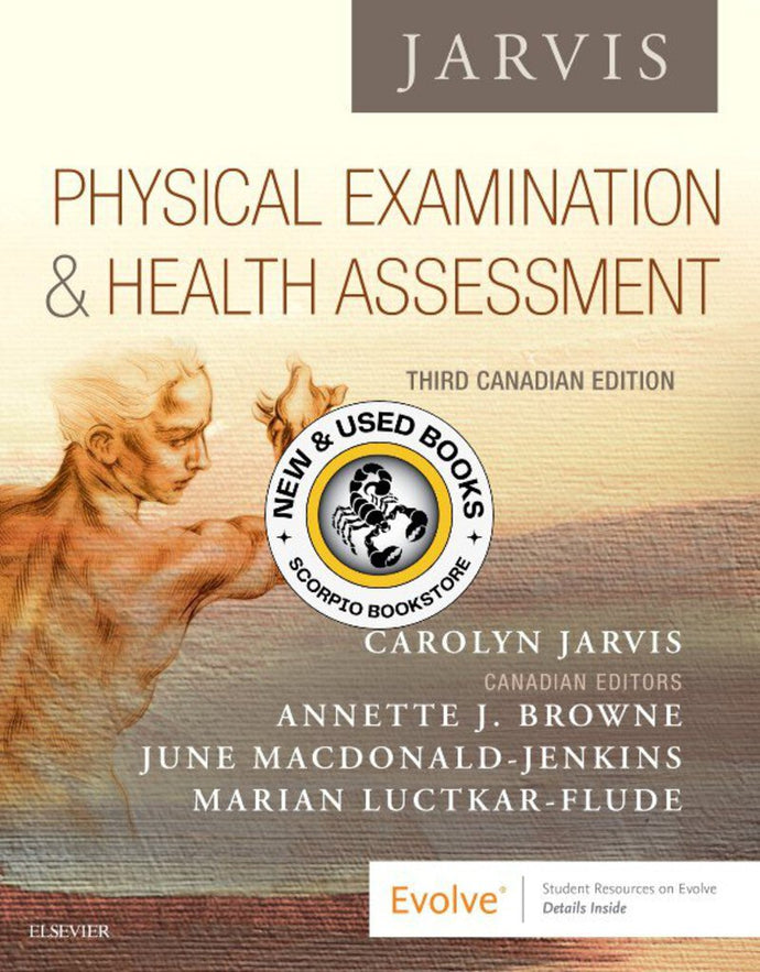Physical Examination and Health Assessment 3rd Canadian Edition by Jarvis 9781771721547 (USED:ACCEPTABLE; water damage top corner, see pic) *AVAILABLE FOR NEXT DAY PICK UP* *T75 *TBC [ZZ]