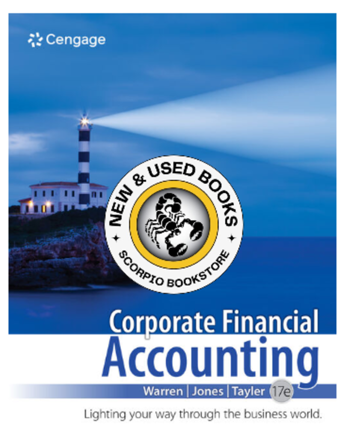 *PRE-ORDER, APPROX 4-6 BUSINESS DAYS* Corporate Financial Accounting 17th Edition by Carl Warren 9780357929629