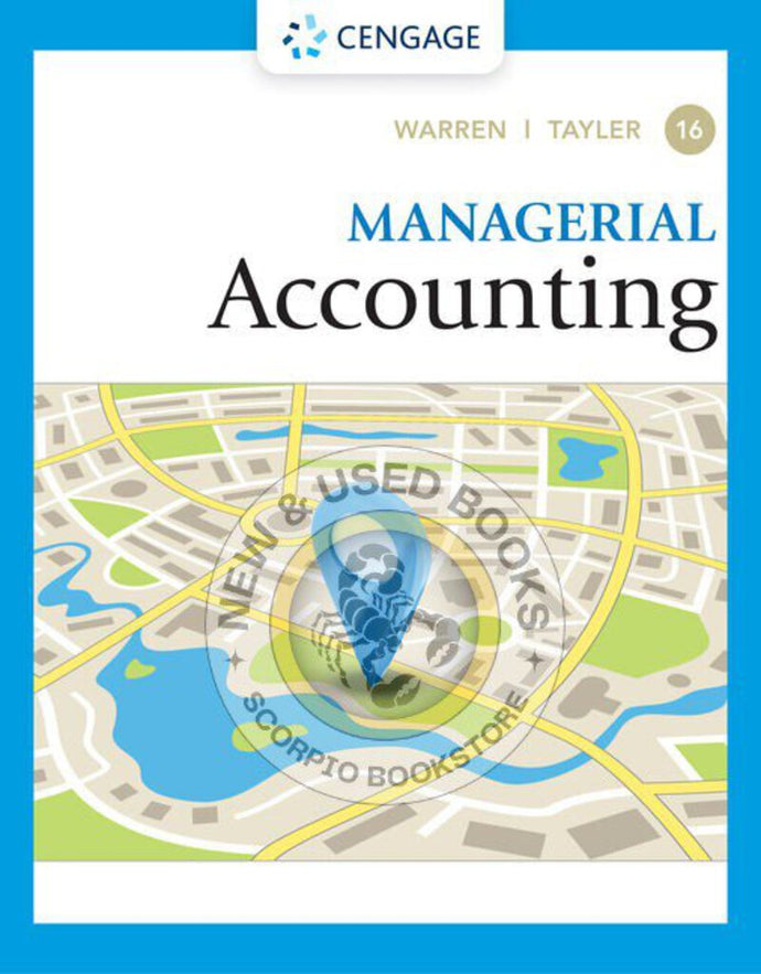 *PRE-ORDER, APPROX 4-6 BUSINESS DAYS* Managerial Accounting 16th Edition by Carl Warren 9780357715222