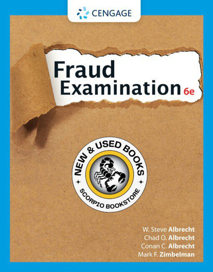 Fraud Examination 6th Edition by W. Steve Albrecht 9781337619677 (USED:LIKE NEW) *A45 [ZZ]