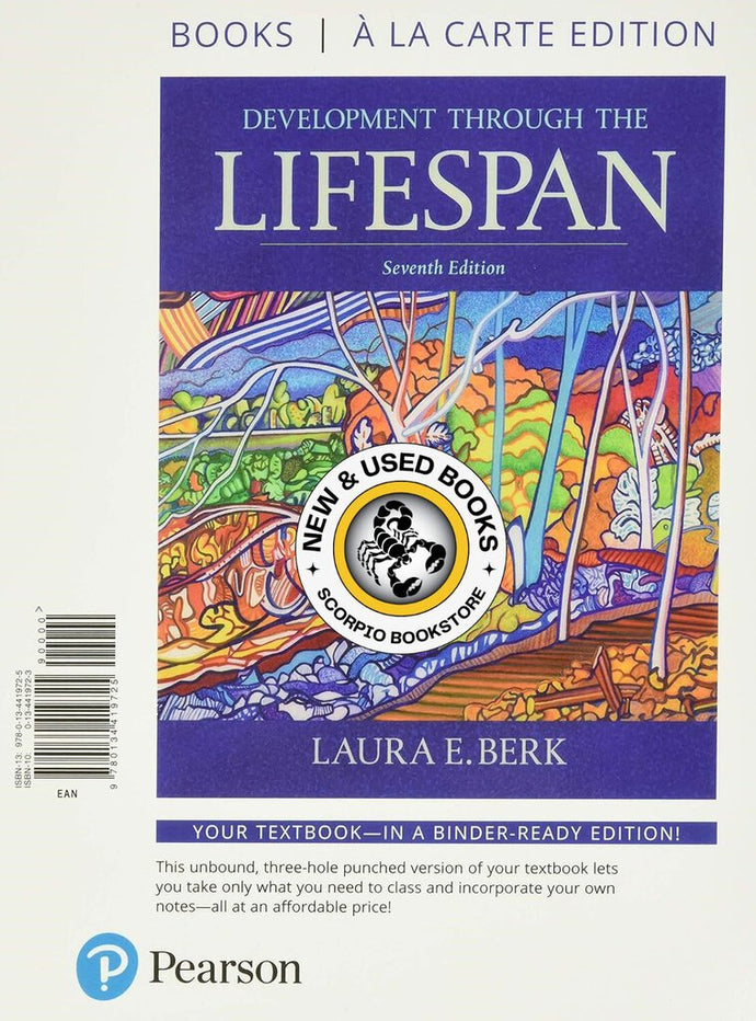 Development Through the Lifespan 7th edition by Laura Berk LOOSELEAF 9780134419725 *AVAILABLE FOR NEXT DAY PICK UP* *wh3 *SAN [ZZ]