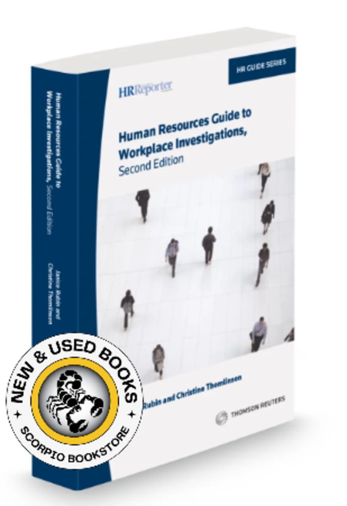 *PRE-ORDER, APPROX 4-6 BUSINESS DAYS* Human Resources Guide to Workplace Investigations 2nd edition by Janice Rubin 9780779884148