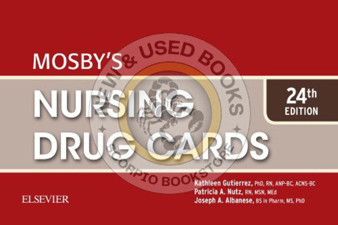 *PRE-ORDER, APPROX 2-3 BUSINESS DAYS* Mosby's Nursing Drug Cards 24th edition by Kathleen Gutierrez 9780323416382