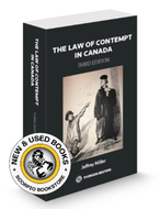 *PRE-ORDER, APPROX 4-6 BUSINESS DAYS* The Law of Contempt in Canada 3rd Edition by Jeffrey Miller 9781038200006 [ZZ]