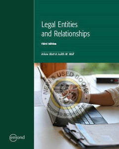 *PRE-ORDER, APPROX 2-3 BUSINESS DAYS* Legal Entities and Relationships 3rd edition by Arlene Blatt 9781774624913 *131d [ZZ]