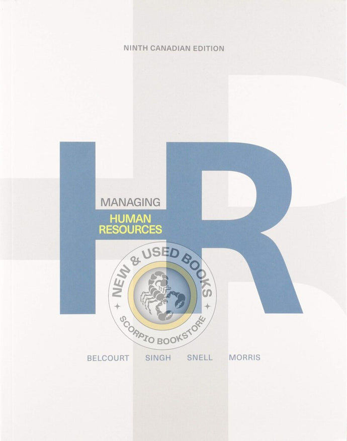 Managing Human Resources 9th Canadian edition by Monica Belcourt 9780176798055 (USED:VERYGOOD) *18d [ZZ]