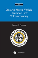 Ontario Motor Vehicle Insurance Law & Commentary 2025 Edition by Stephen Firestone 9780433530756 *SPECIAL PRICING, FINAL SALE* *84e [ZZ]