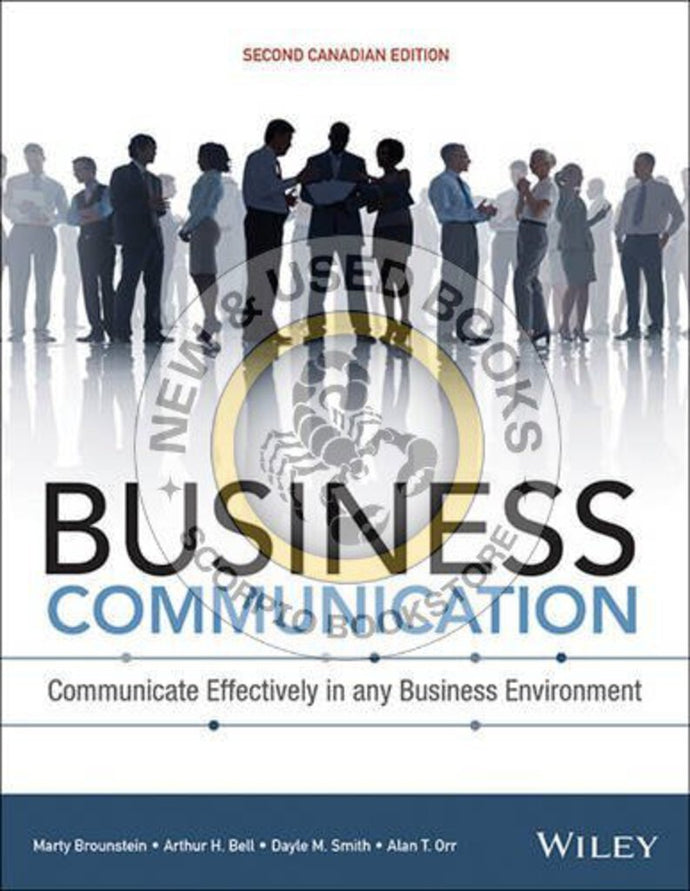Business Communication 2nd Canadian Edition By Brounstein 9781118729991 *107b [ZZ]