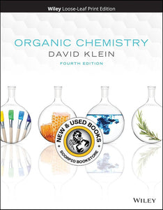 Organic Chemistry 4th Edition by David R. Klein LOOSELEAF 9781119659594 *112e *SAN