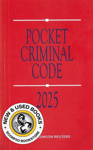 *PRE-ORDER, APPROX 4-6 BUSINESS DAYS* Pocket Criminal Code 2025 + Proview 9781038200693 (red book) *85a *FINAL SALE*