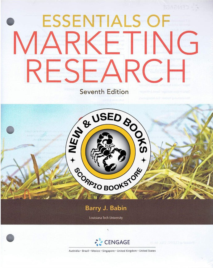 Essentials of Marketing Research 7th Edition by Barry J. Babin LOOSELEAF 9781337693974 (USED:GOOD) *15a