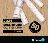 *PRE-ORDER, APPROX 4-6 BUSINESS DAYS* 2024 Ontario Building Code Compendium - Two volume BINDER set *PICK UP ONLY* *FINAL SALE*