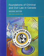 Foundations of Criminal and Civil Law in Canada 2nd Edition by Nora Rock 9781552391594 (USED:VERYGOOD) *AVAILABLE FOR NEXT DAY PICK UP* *c22 [ZZ]