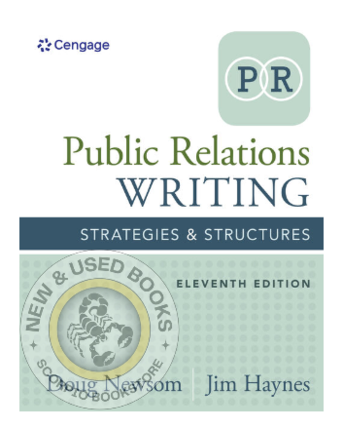 *PRE-ORDER, APPROX 4-6 BUSINESS DAYS* Public Relations Writing 11th Edition by Doug Newsom 9781305500006