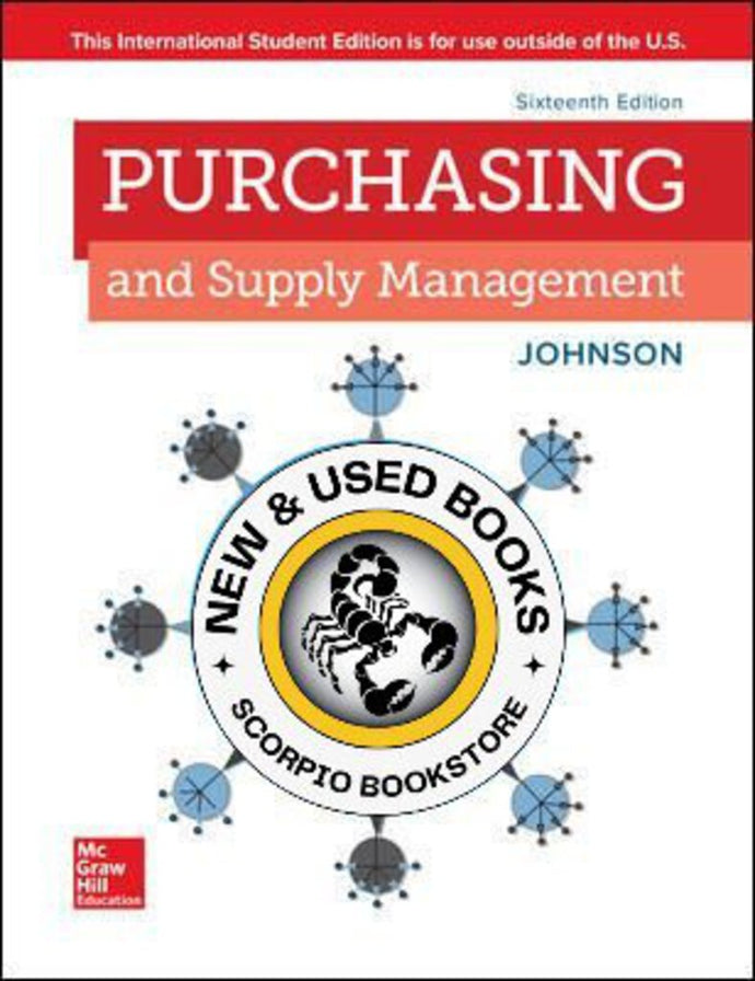 Purchasing and Supply Management 16th Edition by Johnson 9781260548112 (USED:VERYGOOD; minor highlights) *AVAILABLE FOR NEXT DAY PICK UP* *w100 [ZZ]