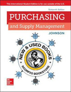 Purchasing and Supply Management 16th Edition by Johnson 9781260548112 (USED:VERYGOOD) *121c