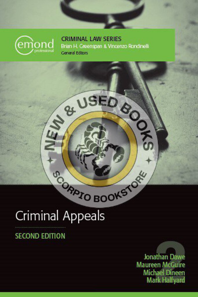 *PRE-ORDER, APPROX 2-3 BUSINESS DAYS* Criminal Appeals 2nd Edition by Jonathan Dawe 9781772556964