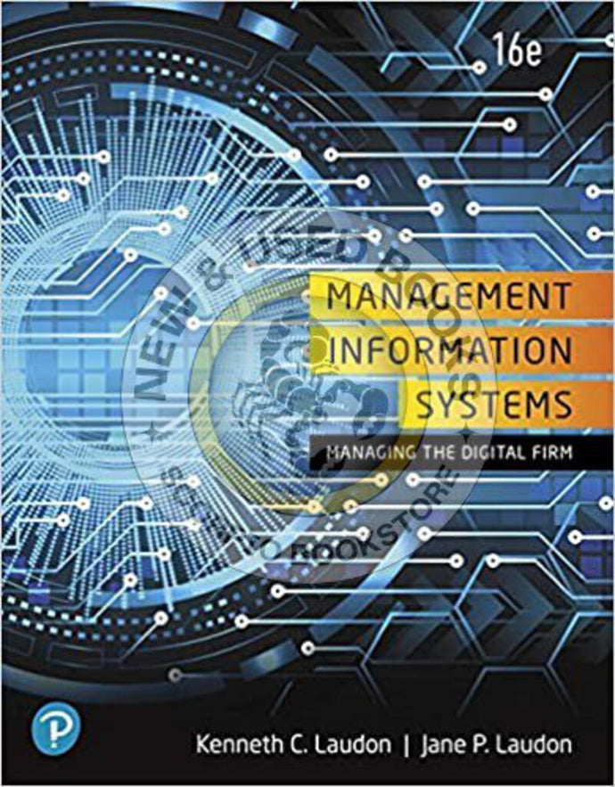Management Information Systems 16th Edition by Kenneth C. Laudon 9780135191798 (USED:LIKENEW) *104h