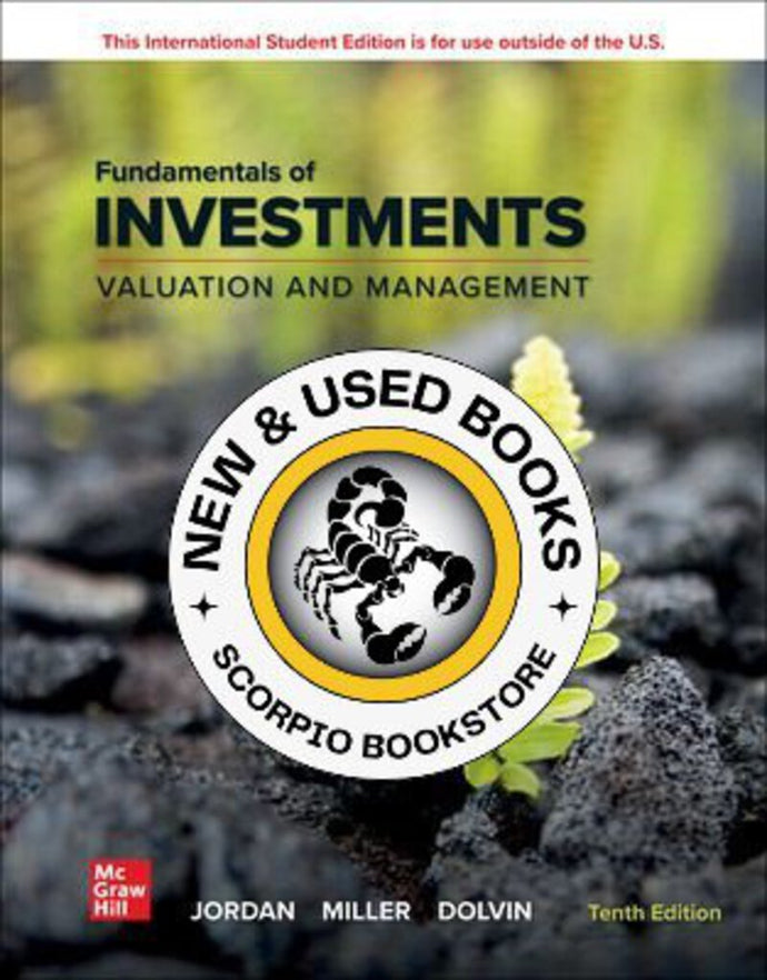 *PRE-ORDER, APPROX 7-10 BUSINESS DAYS* Fundamentals of Investments Valuation and Management 10th Edition +Connect by Bradford D. Jordan PKG 9781265384319