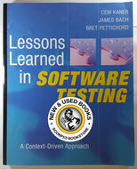 *PRE-ORDER, APPROX 7-10 BUSINESS DAYS* Lessons learned in software testing by Cem Kaner 9780471081128 [ZZ]
