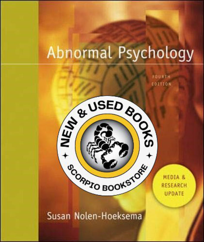 Abnormal Psychology Media and Research Update 4th Edition by Susan Nolen-Hoeksema + CD 9780077236397 (USED:GOOD; highlights) *AVAILABLE FOR NEXT DAY PICK UP* *w700 [ZZ]