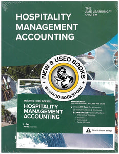 Hospitality Management Accounting Volume 1 + Workbook + Access Card by Pryznyk 9781989003190 *38a *SAN