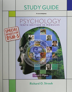 Study Guide Psychology in Modules with DSM5 Update by David G. Myers 9781464164866 (USED:VERYGOOD) *AVAILABLE FOR NEXT DAY PICK UP* *w900 [ZZ]