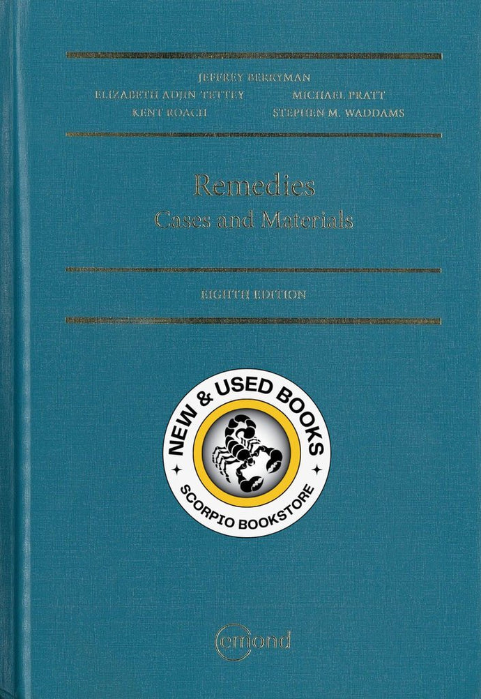 Remedies Cases and Materials 8th Edition by Jeffrey B. Berryman 9781772556988 *133f [ZZ]