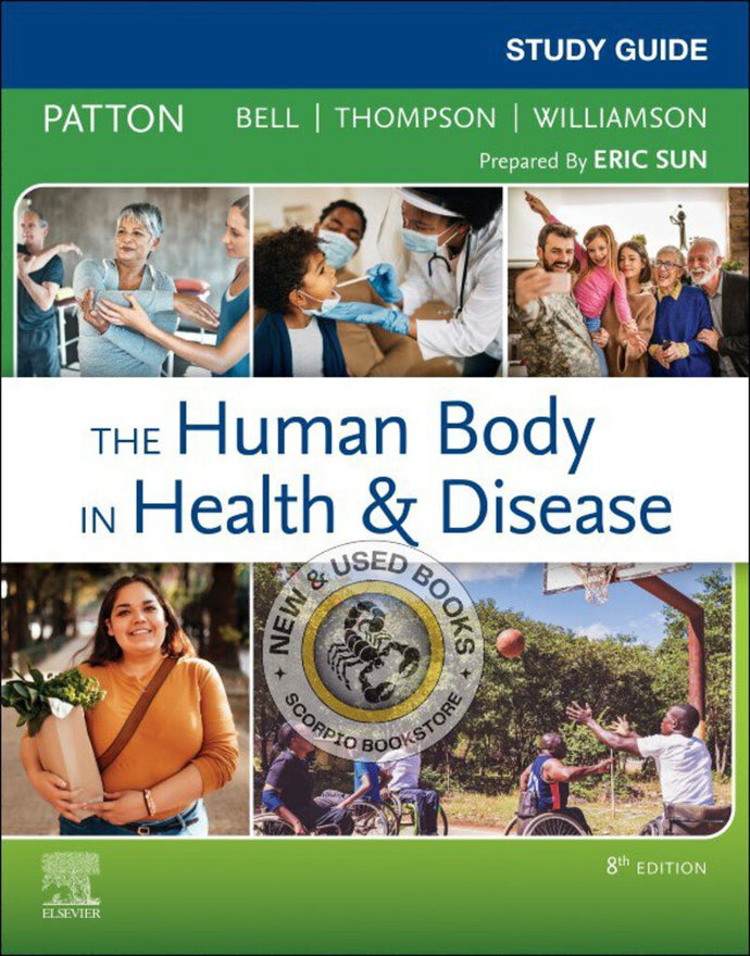 *PRE-ORDER, APPROX 2-3 BUSINESS DAYS* Study Guide for the Human Body in Health and Disease 8th edition by Kevin T. Patton 9780323734158