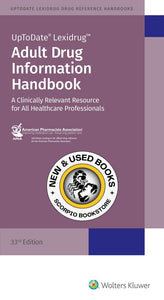 *PRE-ORDER, APPROX 2-3 BUSINESS DAYS* Adult Drug Information Handbook 33rd Edition by Uptodate Lexidrug 9781591953975