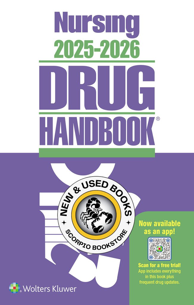 *PRE-ORDER, APPROX 2-3 BUSINESS DAYS* Nursing 2025-2026 Drug Handbook 45th Edition by Lippincott Williams 9781975217112