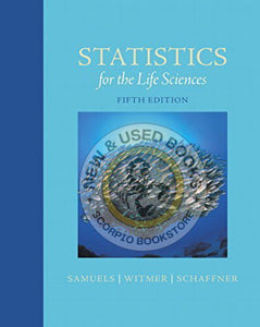 *PRE-ORDER, APPROX 4-6 BUSINESS DAYS* Statistics for the Life Sciences 5th Edition by Myra L. Samuels 9780321989581