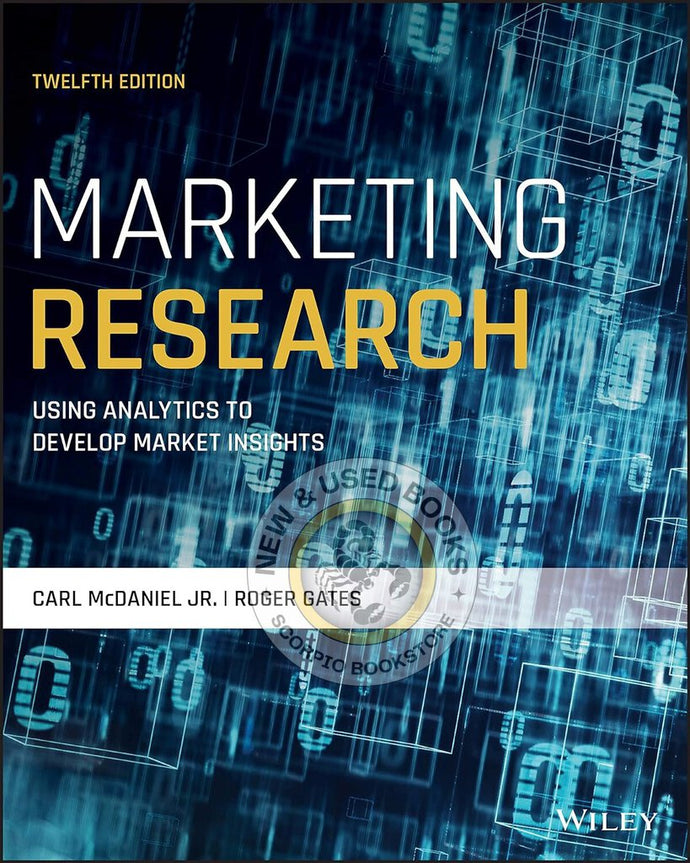 *PRE-ORDER, APPROX 7-10 BUSINESS DAYS* Marketing Research 12th Edition by Carl McDaniel Jr. 9781119716310