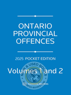 Ontario Provincial Offences 2025 Pocket Edition Volumes 1 & 2 9781038200655 (USED:GOOD; minor wear, post its) *81a [ZZ]