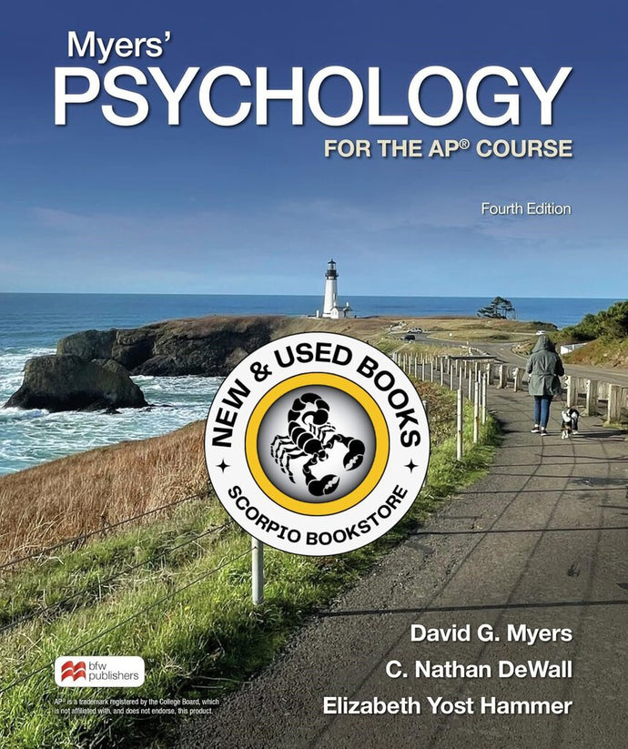 Myers' Psychology for the Ap Course 4th Edition by David G. Myers 9781319281168 *68d *SAN [ZZ]