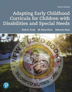 *PRE-ORDER, APPROX 4-6 BUSINESS DAYS* Adapting Early Childhood Curricula for Children with Disabilities and Special Needs 10th Edition by Ruth E. Cook 9780135204450 *FINAL SALE*