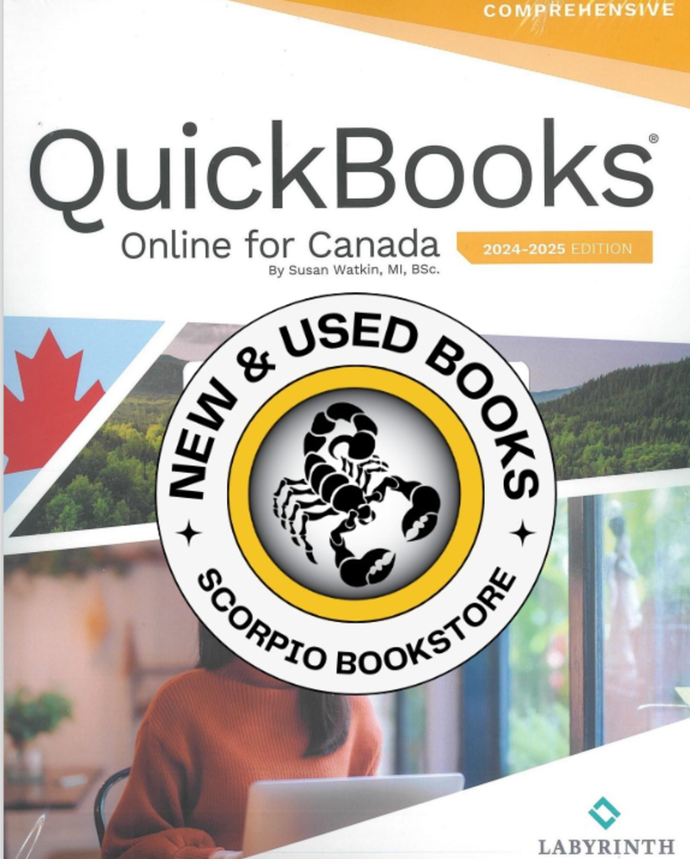 *PRE-ORDER, APPROX 4-6 BUSINESS DAYS* QuickBooks Online for Canada Comprehensive, Academic Year 2024-2025 +eLab by Watkin 9781640615564 *60a *FINAL SALE*