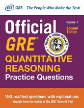 Load image into Gallery viewer, The Official Guide to the GRE General Test 3rd Edition + Official GRE Verbal Reasoning Practice Questions 2nd Edition Volume 1 + Official GRE Quantitative Reasoning Practice Questions 2nd Edition Volume 1 9781259862410 (USED:VERYGOOD) *127g
