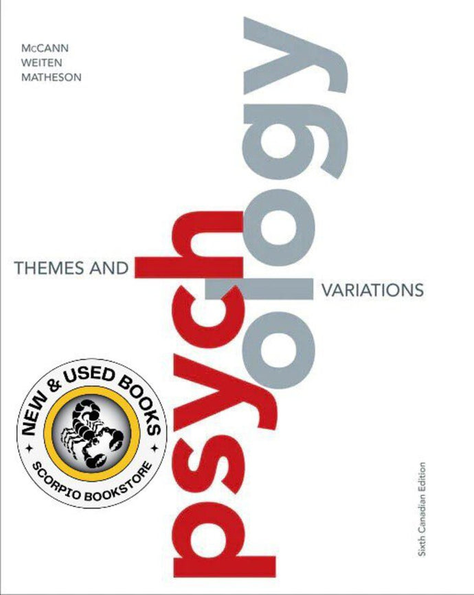 Psychology Themes and Variations 6th Canadian Edition by Wayne Weiten LOOSELEAF 9780176902957 (USED:VERYGOOD; unbinded) *40a