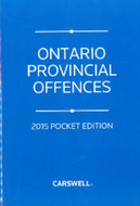 Ontario Provincial Offences 2015 by Michael V. Giglio 9780779861538 (USED:GOOD) *A73 [ZZ]