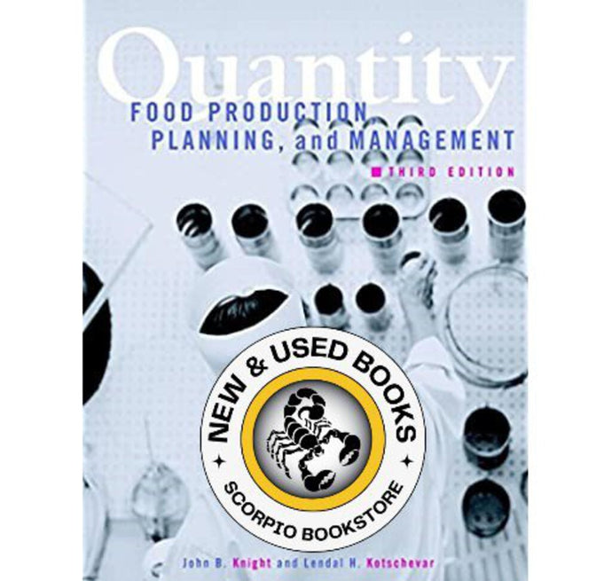 Quantity food production 3rd edition by John Barton Knight 9780471333470 (USED:GOOD) *Z12 [ZZ]