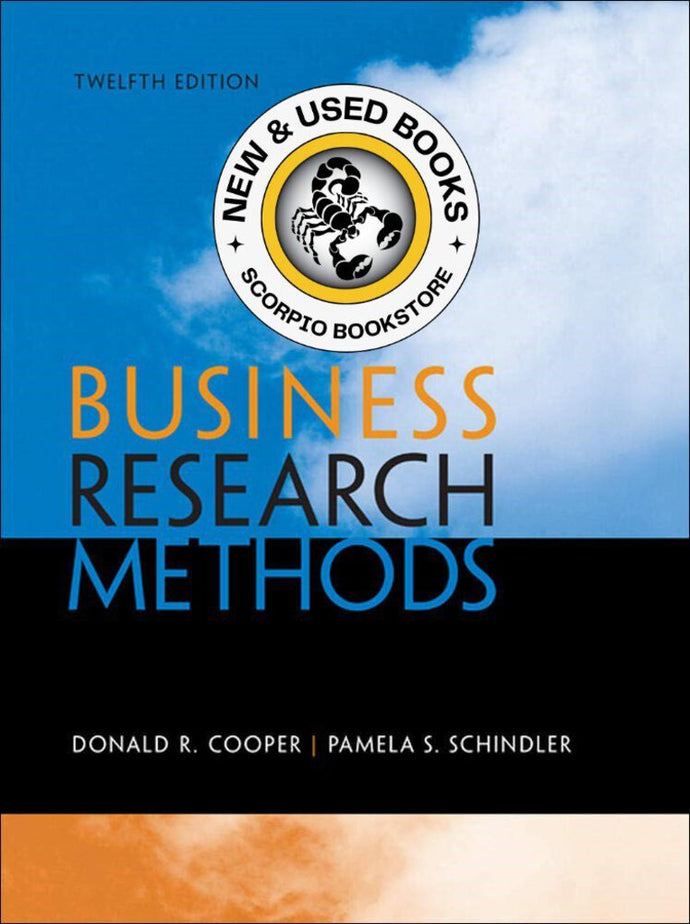 Business Research Methods 12th Edition by Donald Cooper 9780073521503 (USED:GOOD; highlights) *AVAILABLE FOR NEXT DAY PICK UP* Z17 [ZZ]