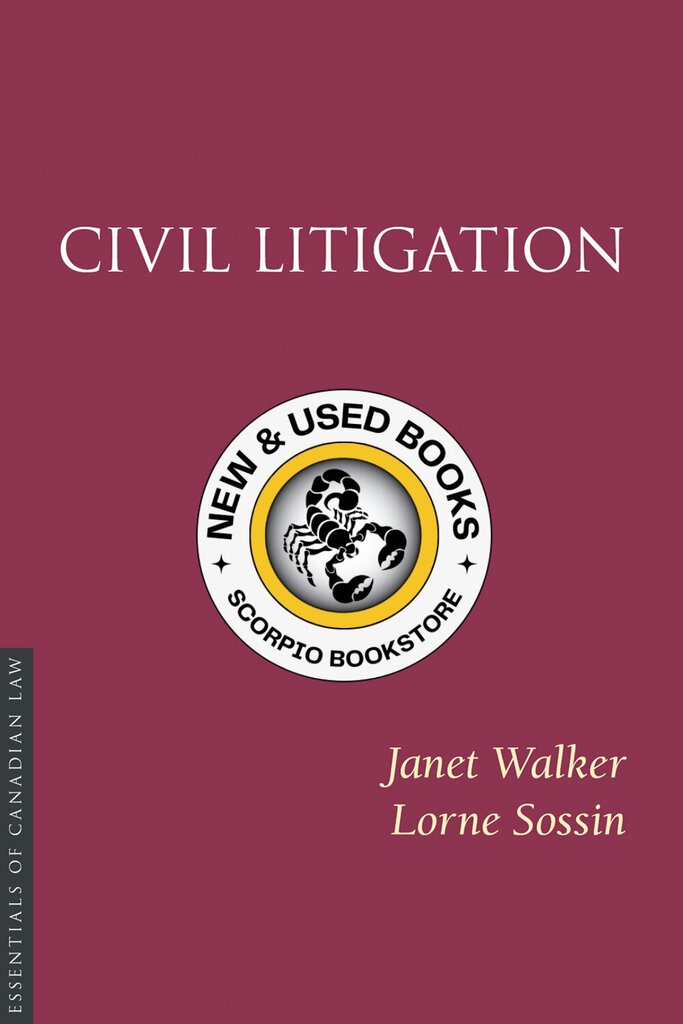 *PRE-ORDER, APPROX 4-6 BUSINESS DAYS* Civil Litigation by Janet Walker 9781552210703 *FINAL SALE*